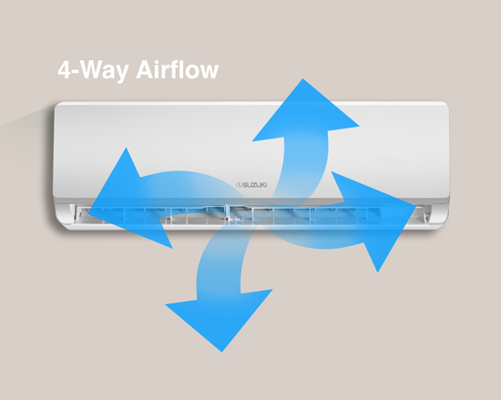 Suzuki air conditioner 4 way airflow feature