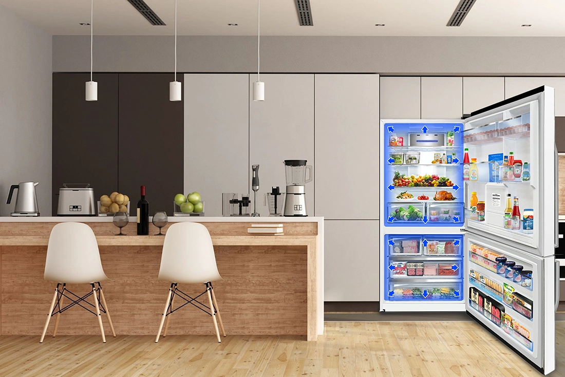 Suzuki bottom freezer refrigerator capacity feature