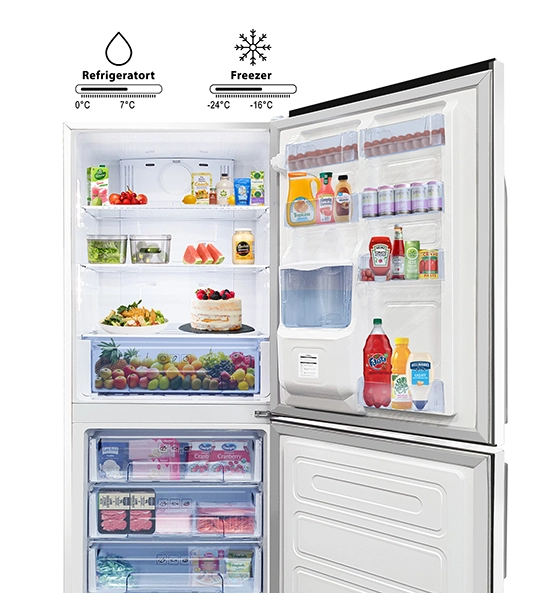 bottom freezer refrigerator temperatures features
